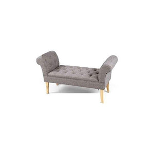 PANCA IN TESSUTO CON POGGIOLI 103 X 40 X H60CM IN COLORE GRIGIO