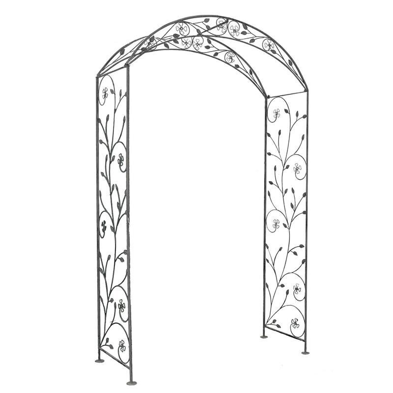ARCO ANDERSON GRIGIO ANTICO IN ACCIAIO VERNICIATO A POLVERE 135 X 47,5 X H230CM