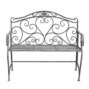 PANCA DOLLIE IN ACCIAIO VERNICIATO BIANCO OSSIDATO 103 X 54 X H95 CM