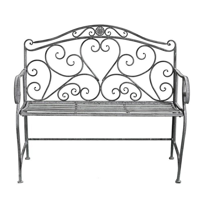 PANCA DOLLIE IN ACCIAIO VERNICIATO BIANCO OSSIDATO 103 X 54 X H95 CM