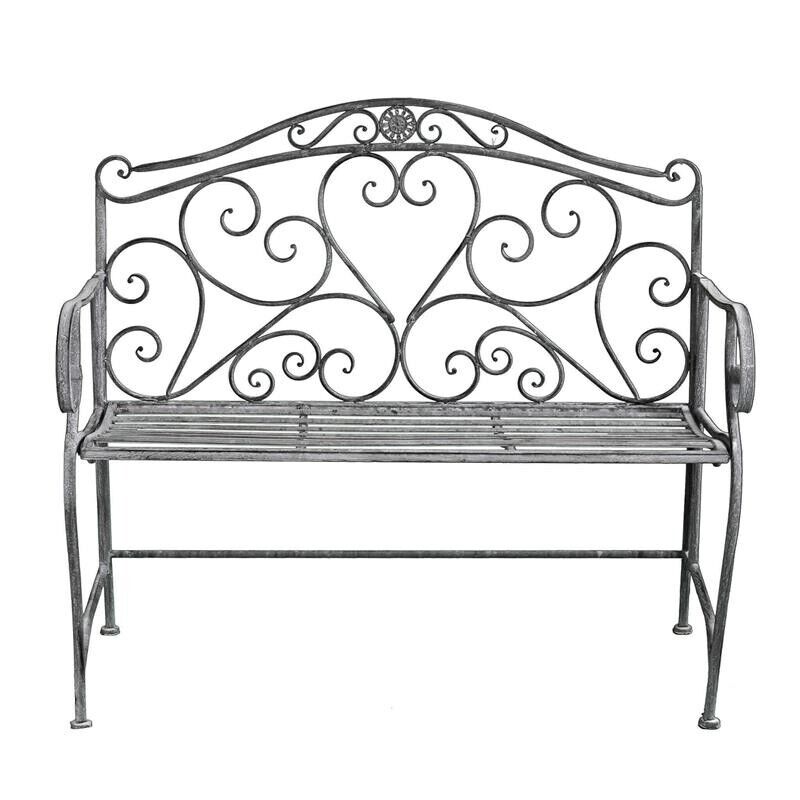 PANCA DOLLIE IN ACCIAIO VERNICIATO BIANCO OSSIDATO 103 X 54 X H95 CM