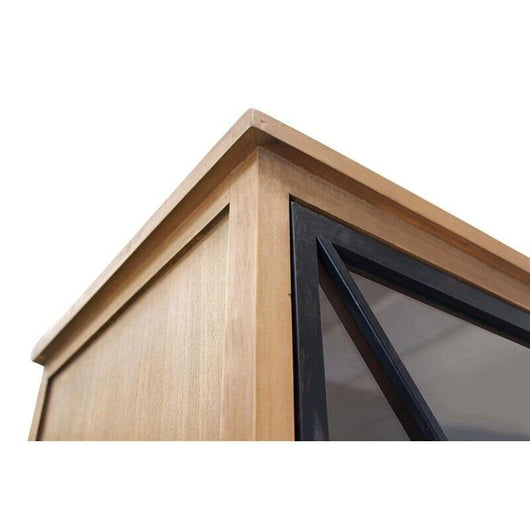 CELESTINE VETRINA IN LEGNO NATURALE CON VETRO A 2 RIPIANI 53X46X183,5 CM