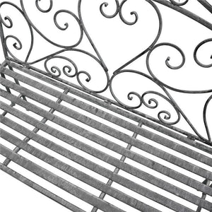 PANCA DOLLIE IN ACCIAIO VERNICIATO BIANCO OSSIDATO 103 X 54 X H95 CM