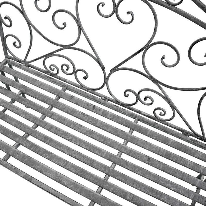 PANCA DOLLIE IN ACCIAIO VERNICIATO BIANCO OSSIDATO 103 X 54 X H95 CM