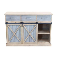 DOLPH MOBILE 3 CASSETTI IN LATTA E ANTE A SCORRIMENTO 113X39,5X81 CM BICOLOR