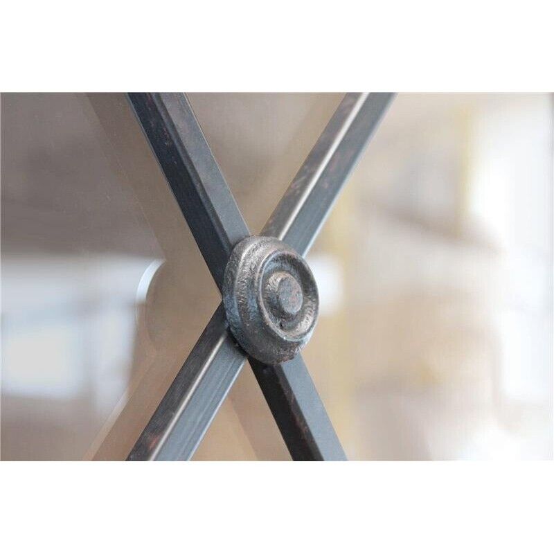 CELESTINE VETRINA IN LEGNO NATURALE CON VETRO A 2 RIPIANI 53X46X183,5 CM