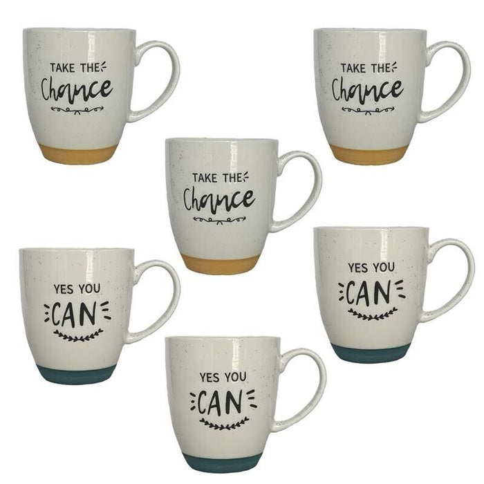 SET 6 TAZZE JUMBO DA 550CC RAINBOW IN DECORO ASSORTITO