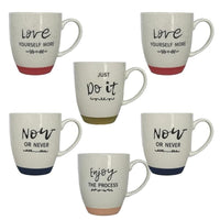 SET 6 TAZZE JUMBO DA 550CC RAINBOW IN DECORO ASSORTITO