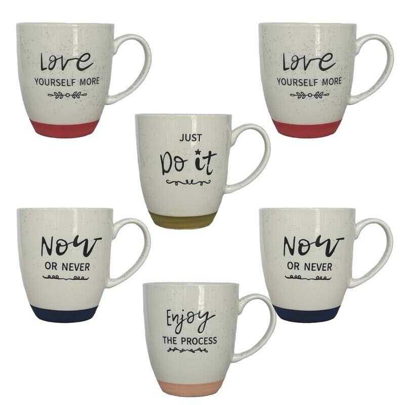 SET 6 TAZZE JUMBO DA 550CC RAINBOW IN DECORO ASSORTITO