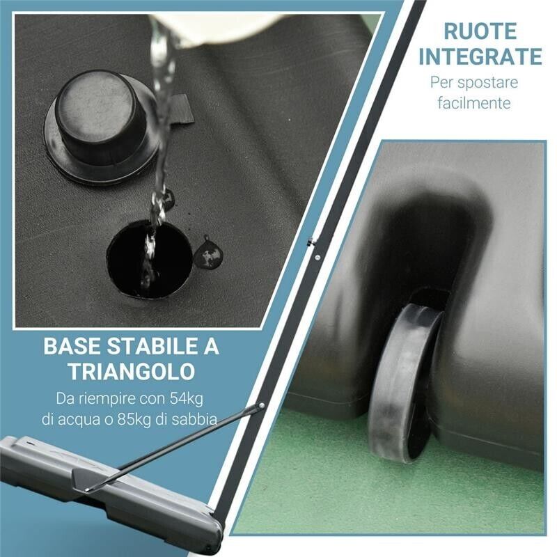 CANESTRO BASKET PER ADULTI CON ALTEZZA REGOLABILE NERO