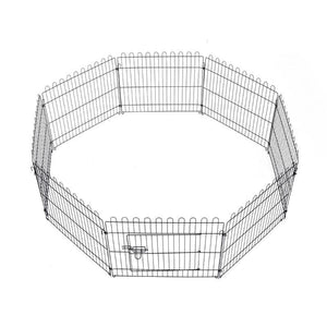 RECINTO PER ANIMALI A GABBIA IN ACCIAIO 158 X 61CM NERO