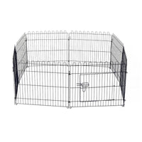 RECINTO PER ANIMALI A GABBIA IN ACCIAIO 158 X 61CM NERO