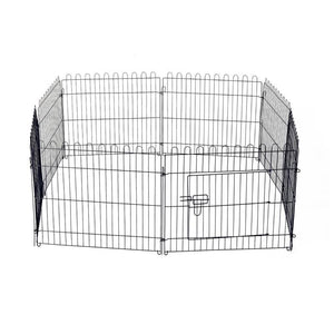 RECINTO PER ANIMALI A GABBIA IN ACCIAIO 158 X 61CM NERO