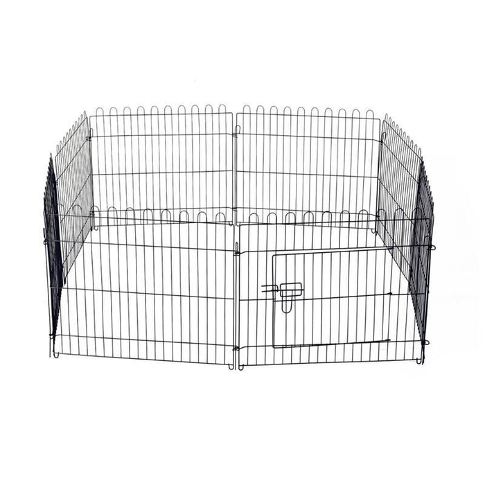 RECINTO PER ANIMALI A GABBIA IN ACCIAIO 158 X 61CM NERO