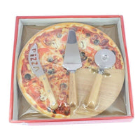 SET PIZZA CON TAGLIERE IN LEGNO E UTENSILI PROFESSIONALI