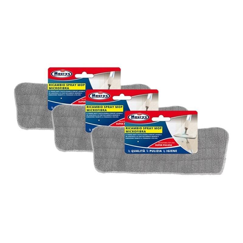 KIT SET 3 PZ MAURY'S SPRAY MOP RICARICA PANNO IN MICROFIBRA