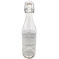 KIT SET 4 PZ BOTTIGLIA IN VETRO CIRCLE 1LT CON TAPPO A CHIUSURA