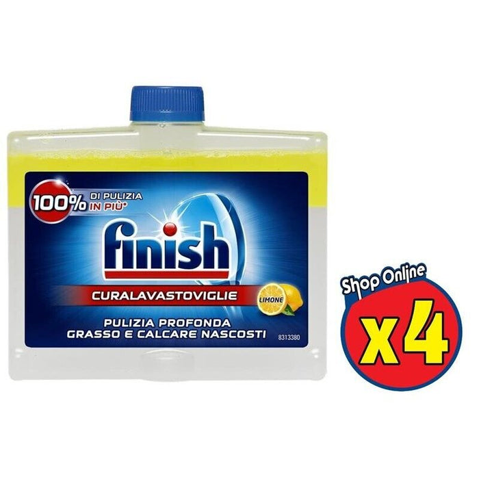 4 FINISH CURA LAVASTOVIGLIE IGIENIZZANTE LIMONE DA 250 ML