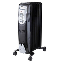 ZEPHIR RADIATORE AD OLIO TERMOSIFONE ELETTRICO 7 ELEMENTI 1500 W NERO