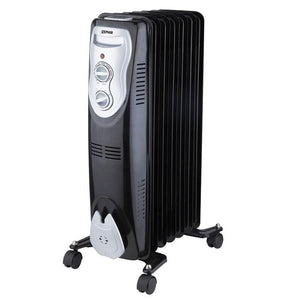 ZEPHIR RADIATORE AD OLIO TERMOSIFONE ELETTRICO 7 ELEMENTI 1500 W NERO