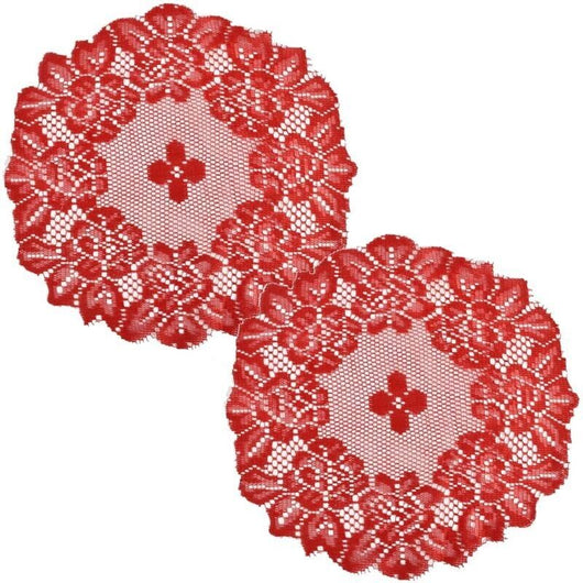 KIT SET 2 PZ MAURY'S CENTRINO NATALIZIO TONDO 2PZ ROSSO