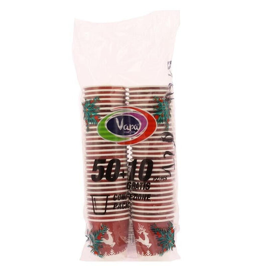 SET 300 PEZZI BICCHIERI DI CARTA CAFFE ROSSI NATALIZI