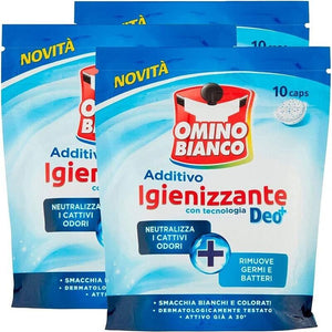 SET 3 CONFEZIONI DI OMINO BIANCO IDROCAPSULE IGIENIZZANTE 10 CAPS