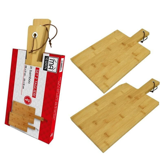 MAURY'S SET 2 TAGLIERI IN BAMBOO 38 X 17 E 33 X 15 CM