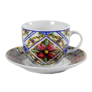 TERRA E SOLE SET DA 6 TAZZINE CON PIATTINO DA 80 ML