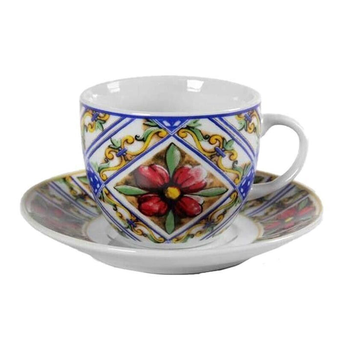 TERRA E SOLE SET DA 6 TAZZINE CON PIATTINO DA 80 ML