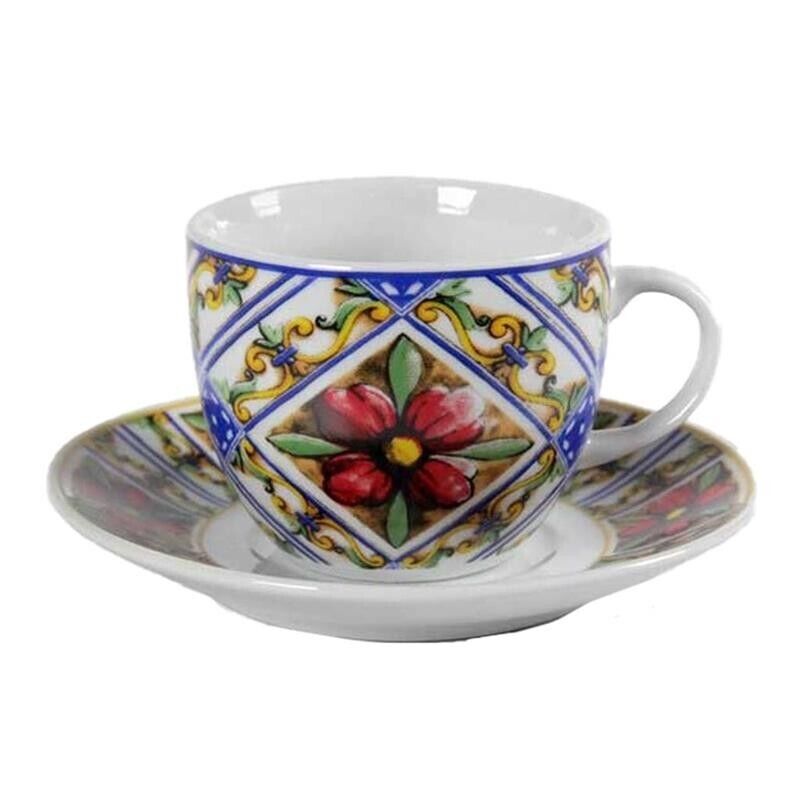 TERRA E SOLE SET DA 6 TAZZINE CON PIATTINO DA 80 ML