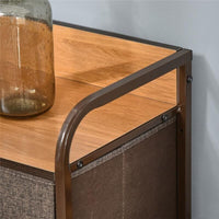 CASSETTIERA A 7 CASSETTI IN TESSUTO E LEGNO 80X29X78.5 CM