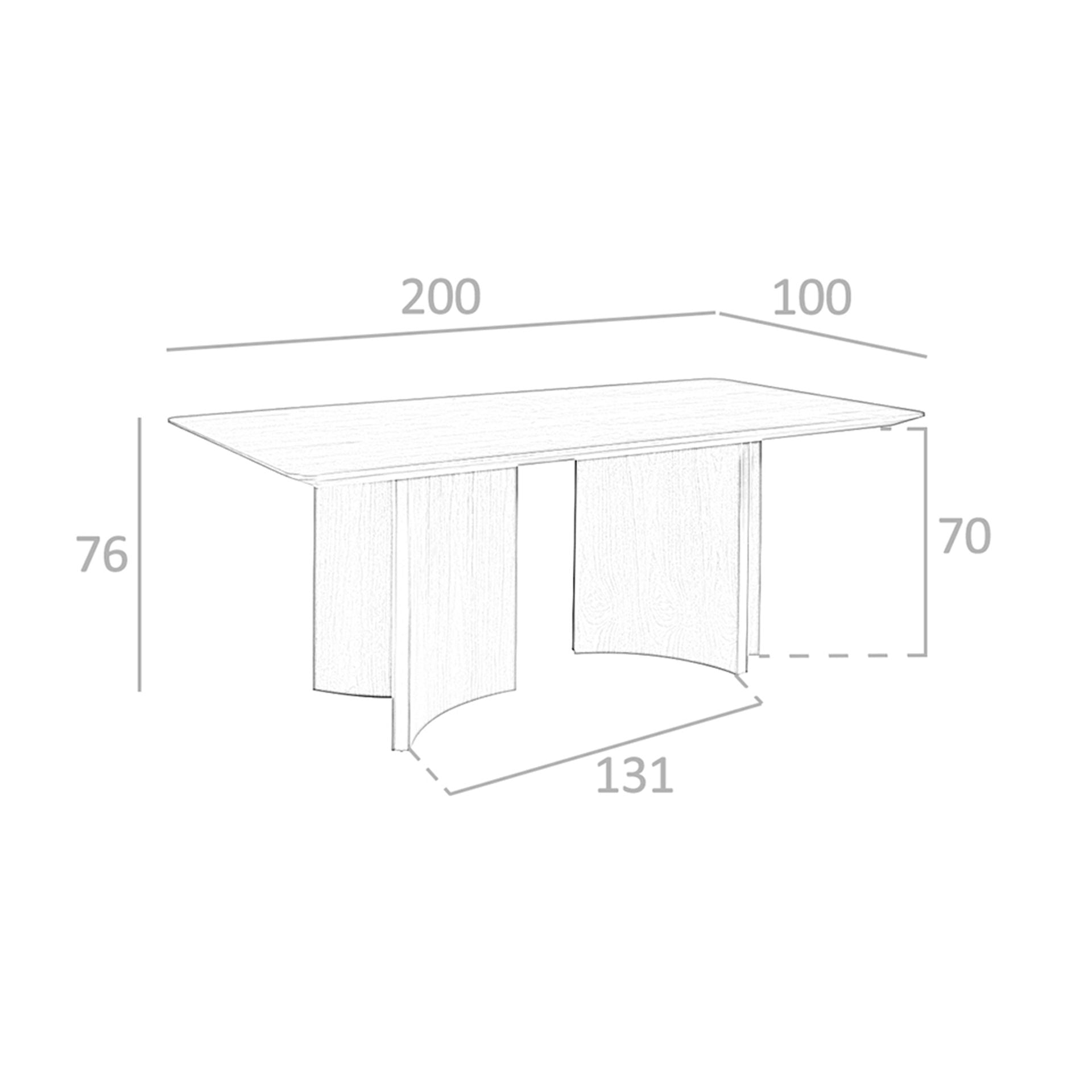 Tavolo da pranzo rettangolare noce