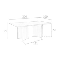 Tavolo da pranzo rettangolare noce