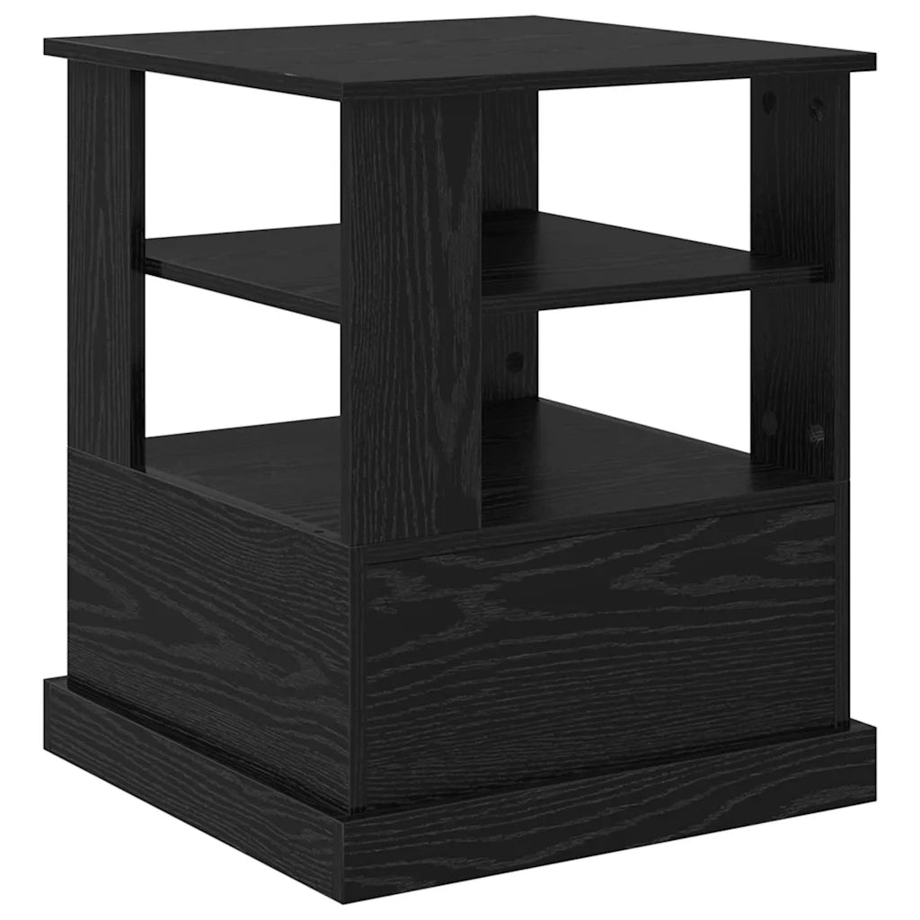 Armadio da Notte Rovere Nero 50 x 50 x 60 cm Legno multistrato