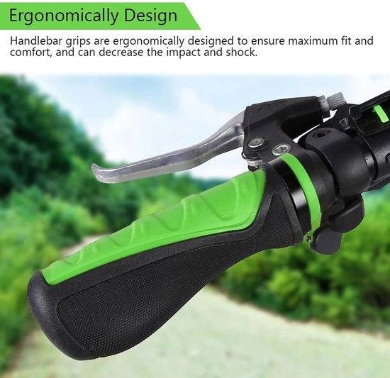 Manubri da bicicletta antiscivolo in gomma - Ergonomici - Impermeabili - Multifunzionali - Manubri da bicicletta in materiale duraturo