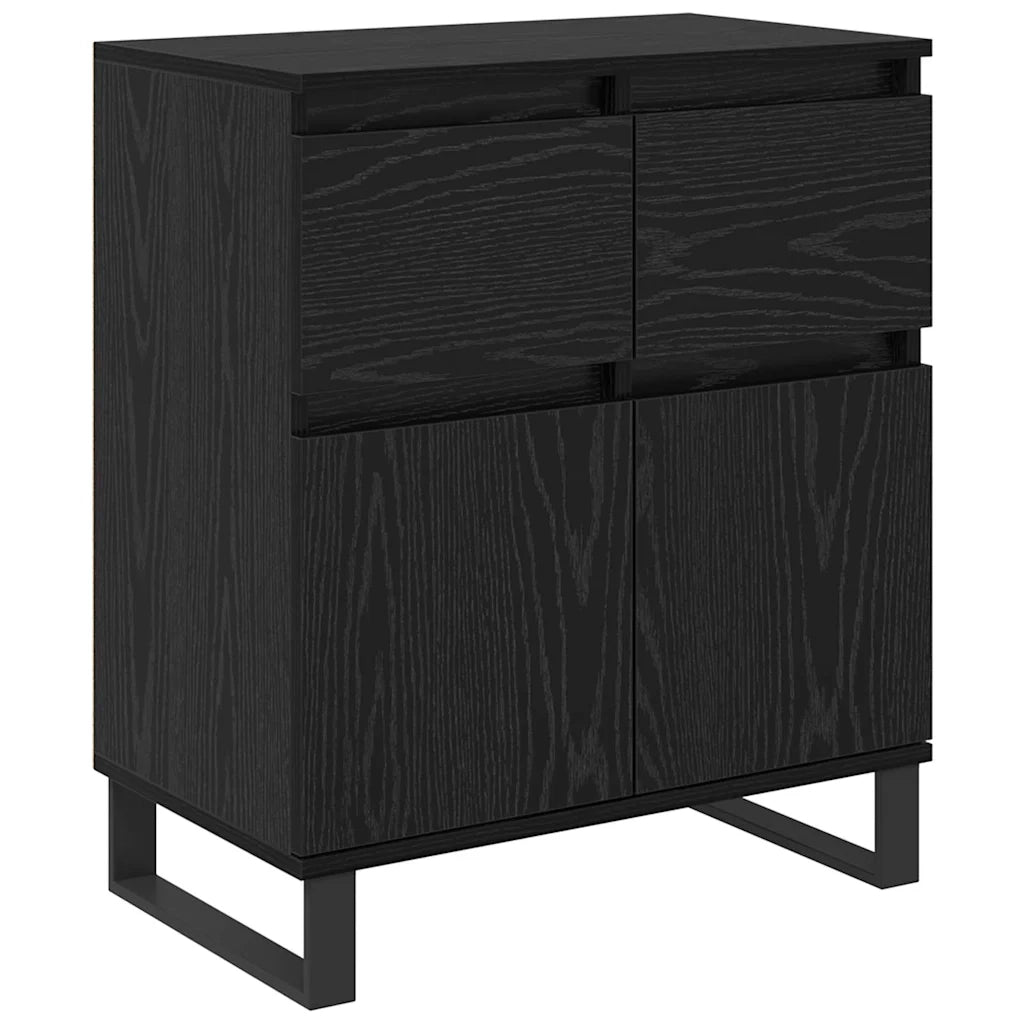 Credenza con Cassetto-Buffet-Armadio da cucina Rovere Nero 60 x 35 x 70 cm 242355