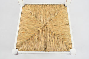 Set 2 sedie Artemisia Tommychairs Shabby Chic, struttura in faggio anticata artigianalmente a mano, seduta in paglia