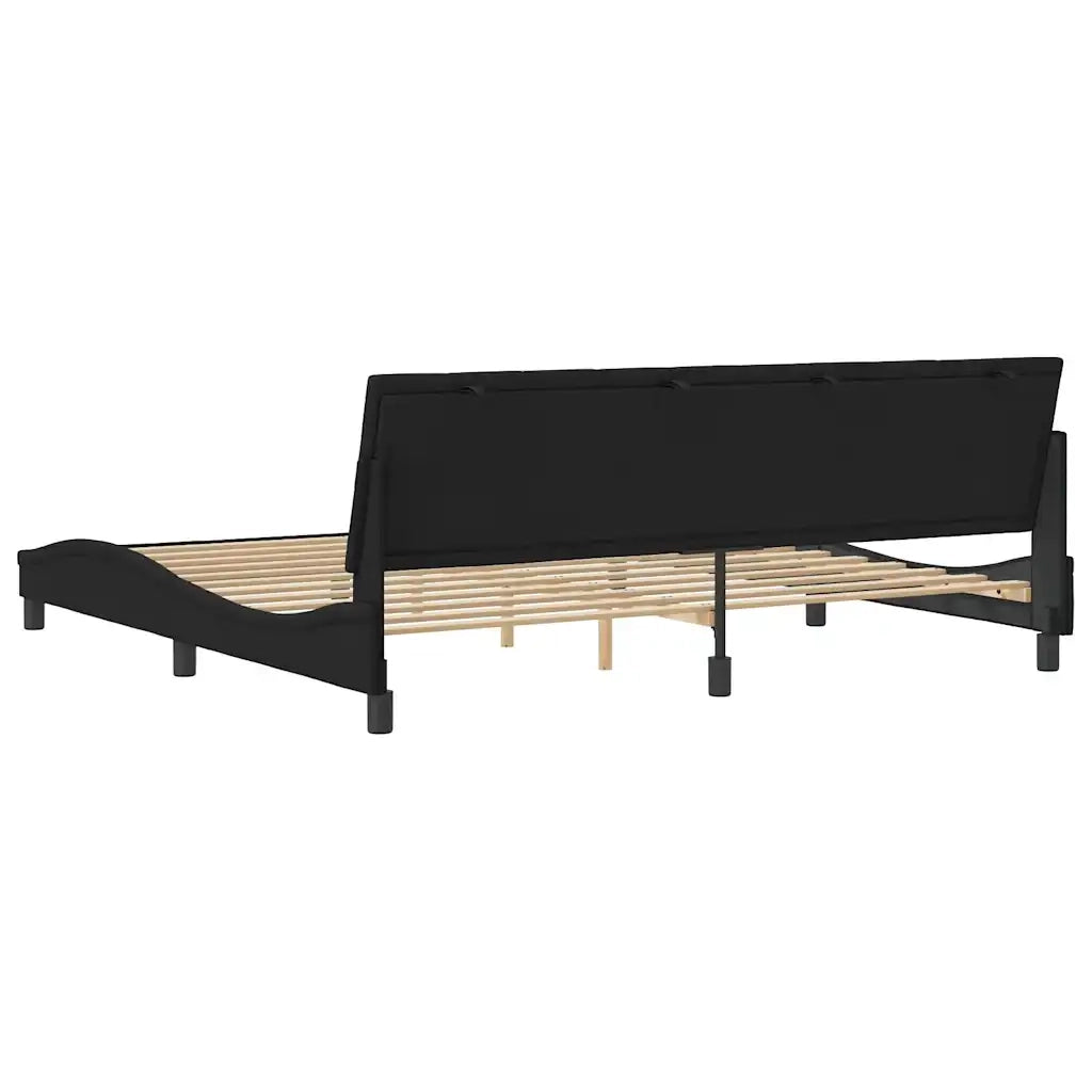 Giroletto senza Materasso Hanko Nero 200x200 cm in Velluto