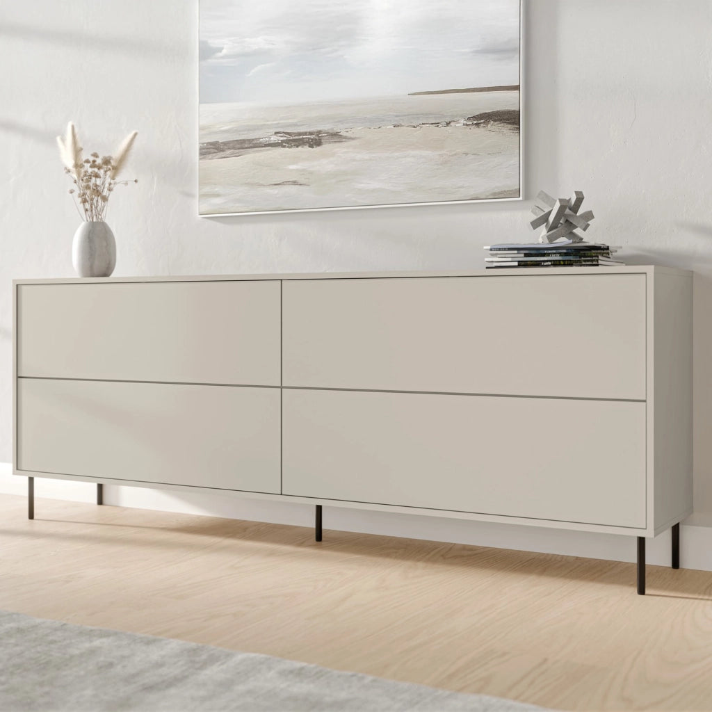 Madia Cataldo, Credenza 2 Ripiani, 200x39x75h cm Beige