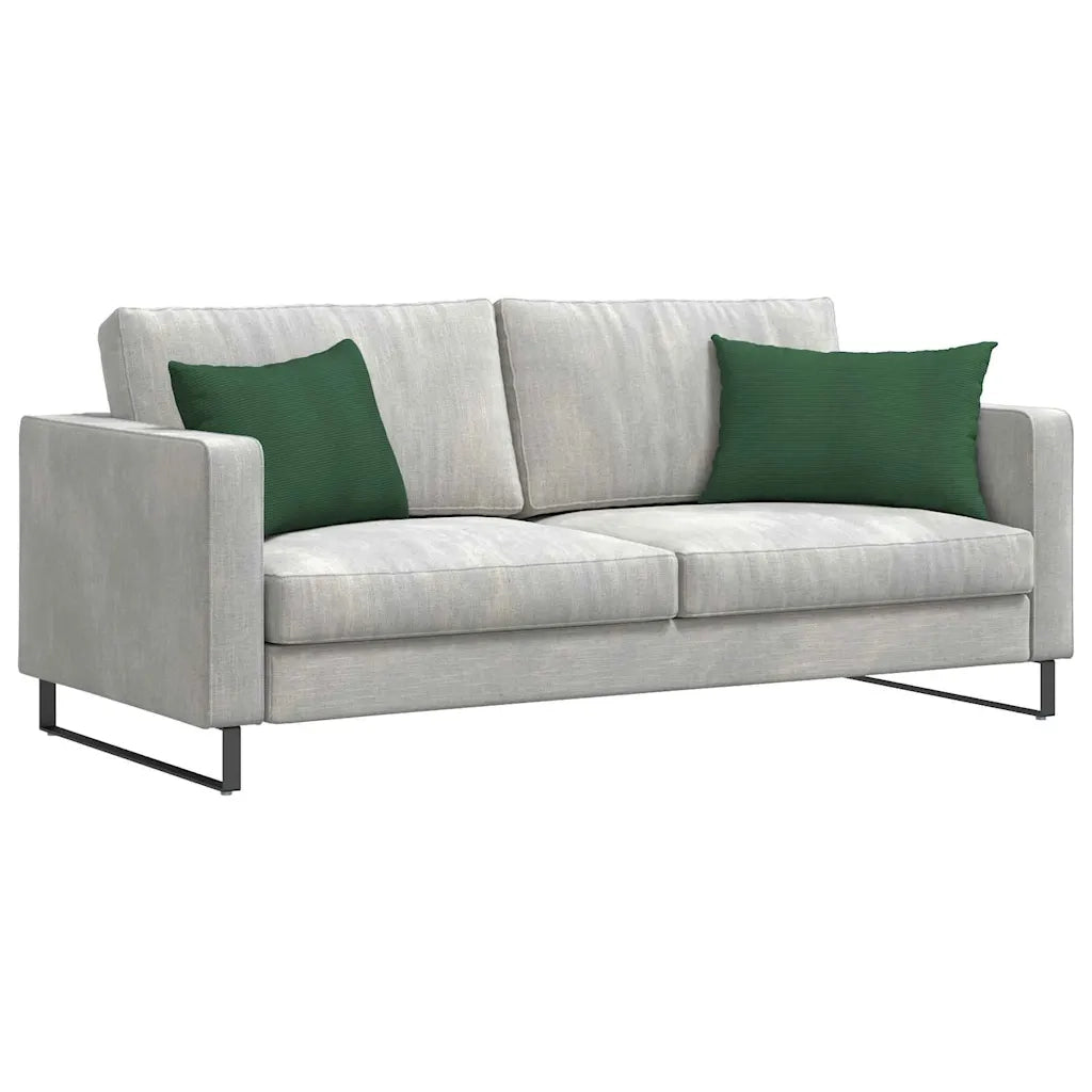 Cuscini da Divano 2 pcs Verde Scuro 60 x 40 cm Tessuto in Cords