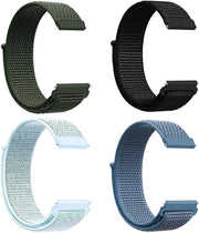 Cinturini orologio nylon Quick Release 4 pezzi 22mm/20mm nero blu grigio.