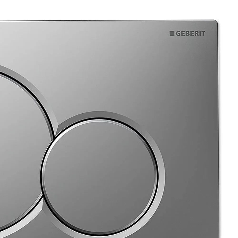 Placca satinata a 2 tasti per cassetta Geberit unica - Serie Sigma01