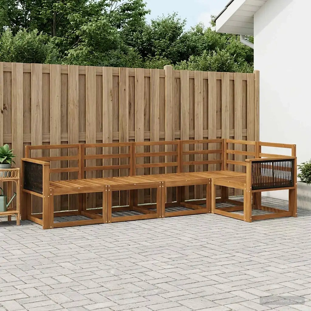 Set di divani da esterno 5 pcs Naturale