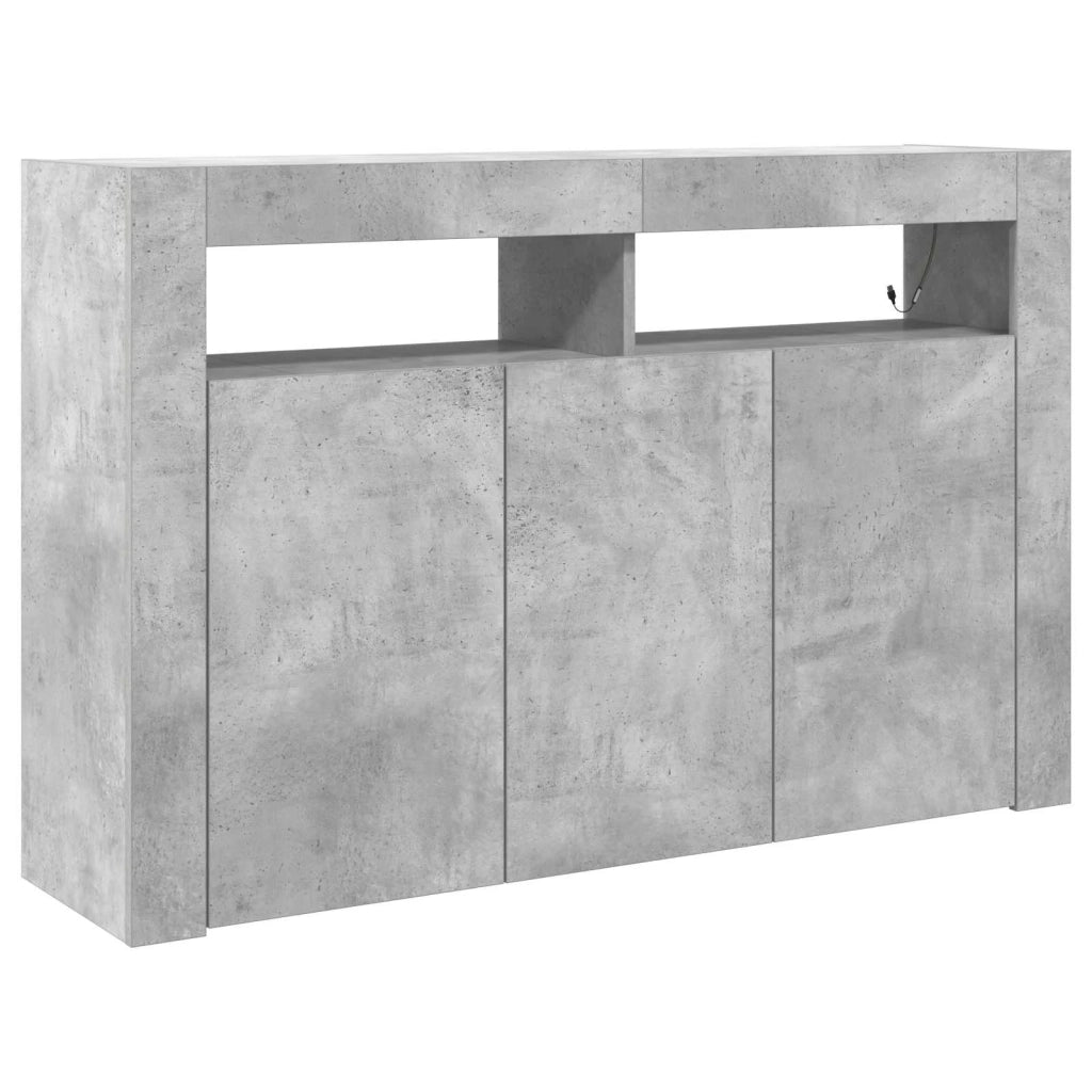 Credenza | Madia | Buffet da pranzo | Armadio da pranzo Grigio cemento 116 x 30 x 75 cm Legno multistrato