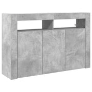 Credenza | Madia | Buffet da pranzo | Armadio da pranzo Grigio cemento 116 x 30 x 75 cm Legno multistrato