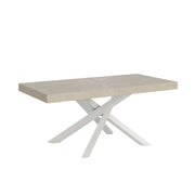 Tavolo Allungabile 180-440x90x77 cm Volantis Cashmere Telaio Bianco