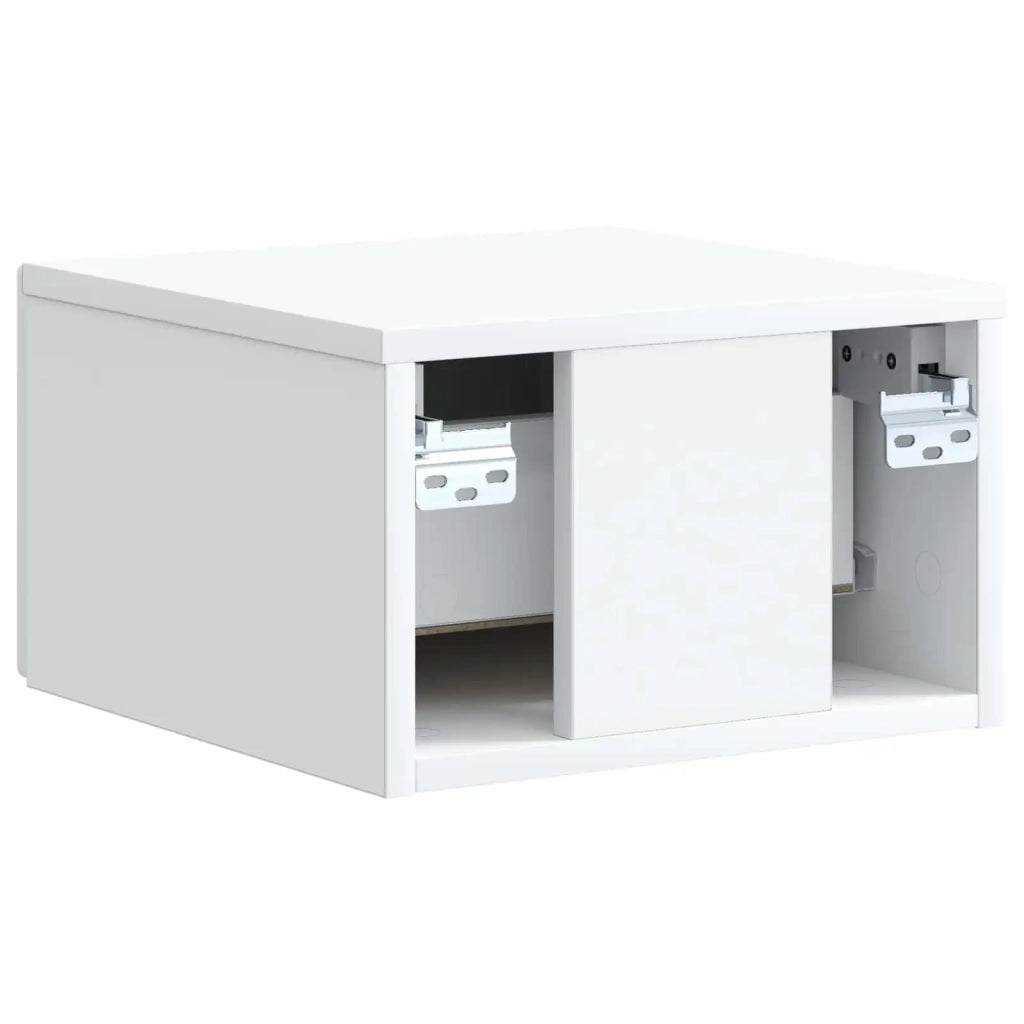 Mobiletto da notte a muro con cassetto Bianco 33 x 34,5 x 20 cm 898085