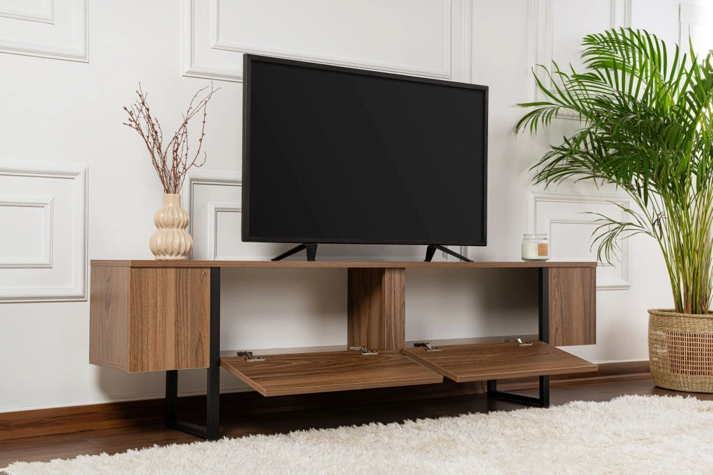 Mobile TV in legno "Serenity" 180 x 30 x 50 cm - Noce