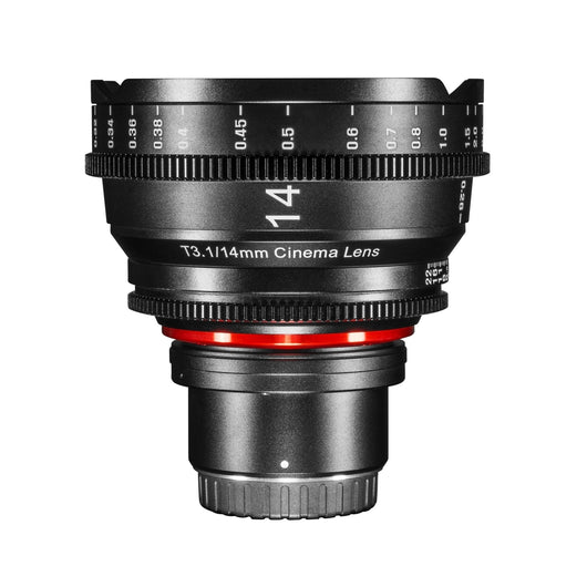 XEEN Cinema 14mm T3,1 MFT obiettivo full frame Obiettivo Cine Video MF per alte risoluzioni con ruote dentate Follow Focus